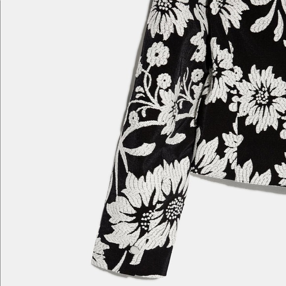 ZARA BNWT Jacquard Printed Blazer - Picture 6 of 7